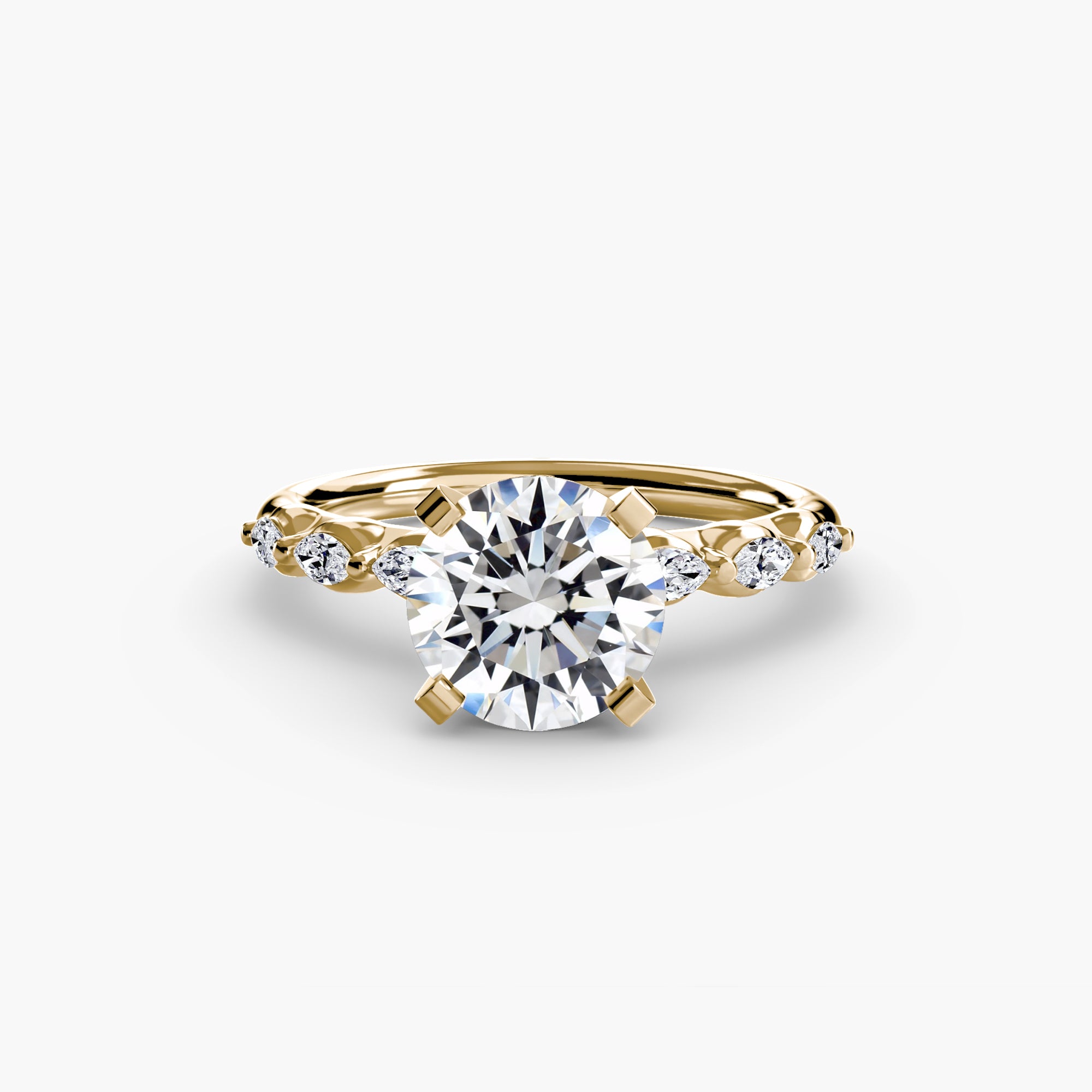 The Floral Accent Solitaire engagement ring setting by Palermo Havana & Co.