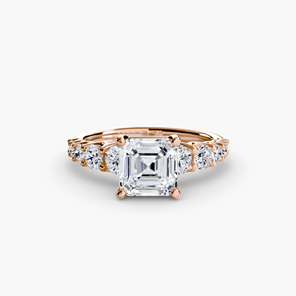 The Graduated Accent Ring engagement ring setting by Palermo Havana & Co.
