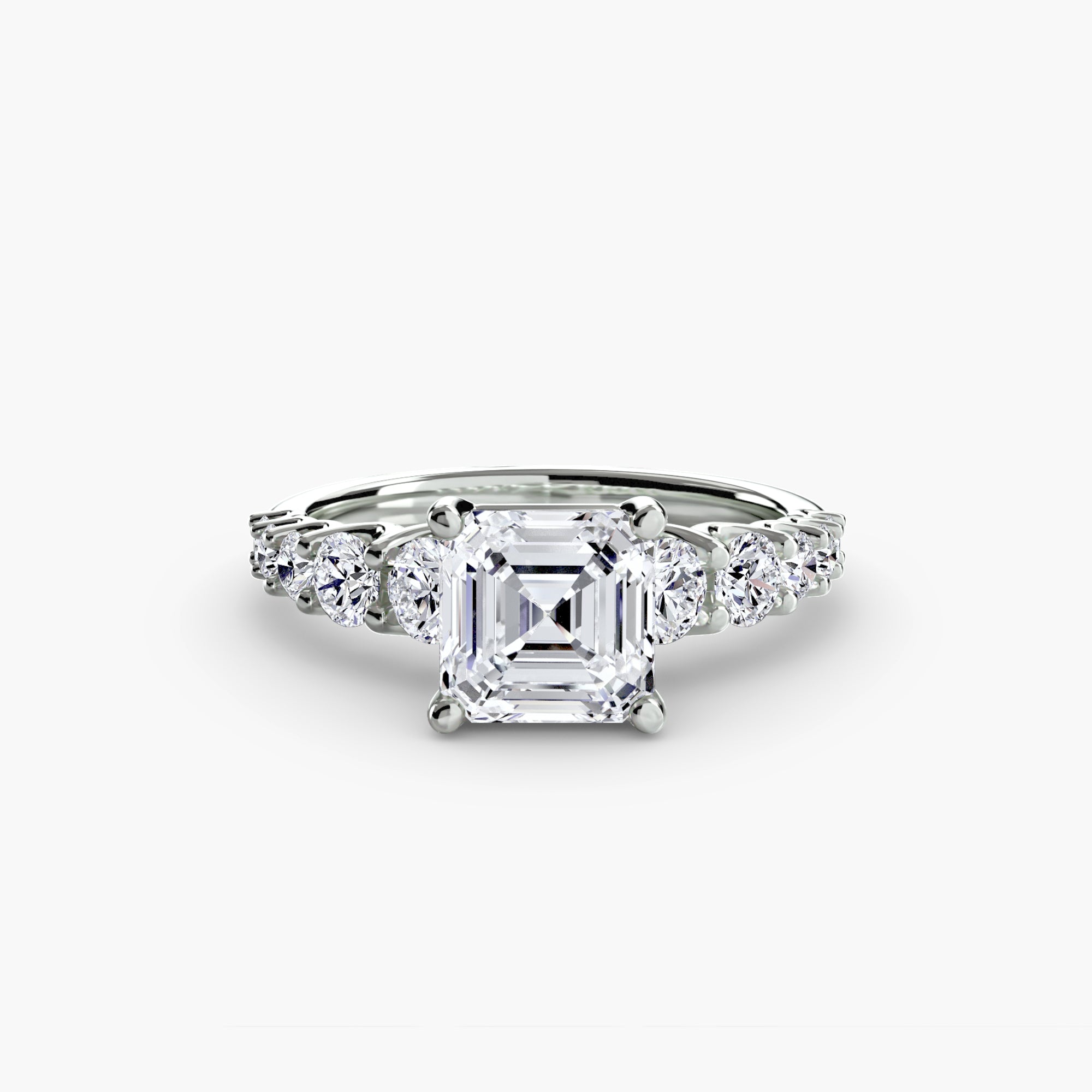 The Graduated Accent Ring engagement ring setting by Palermo Havana & Co.