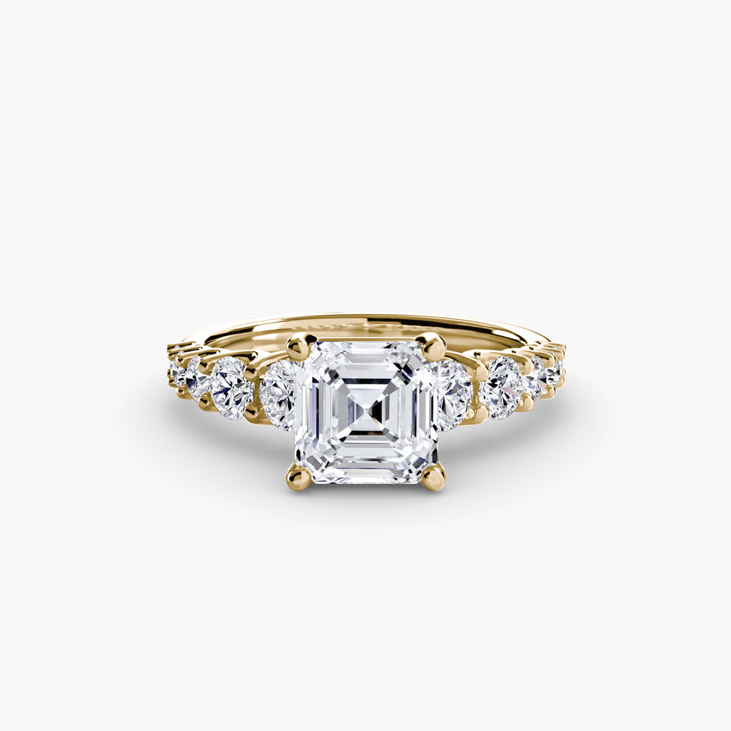 The Graduated Accent Ring engagement ring setting by Palermo Havana & Co.