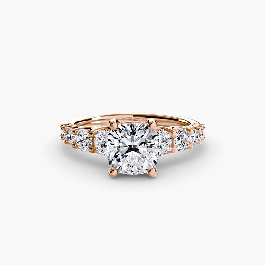 The Graduated Accent Ring engagement ring setting by Palermo Havana & Co.
