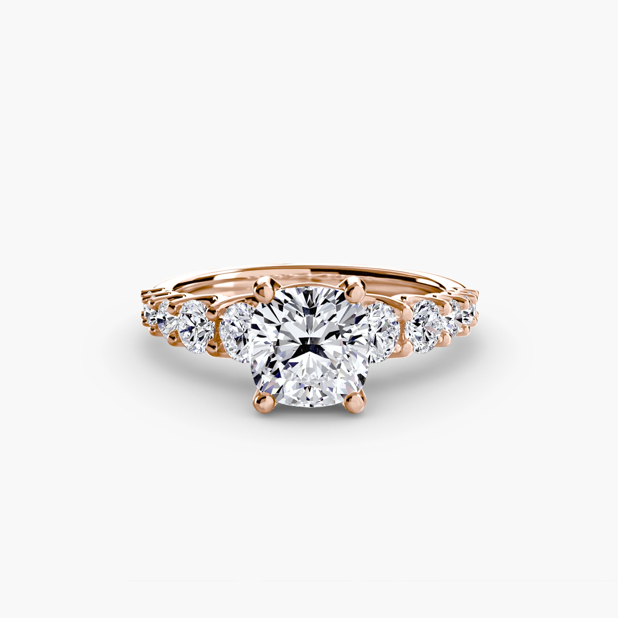 The Graduated Accent Ring engagement ring setting by Palermo Havana & Co.