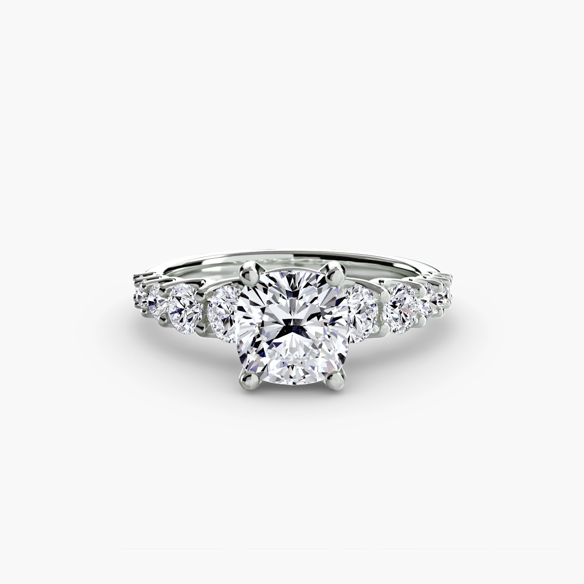 The Graduated Accent Ring engagement ring setting by Palermo Havana & Co.