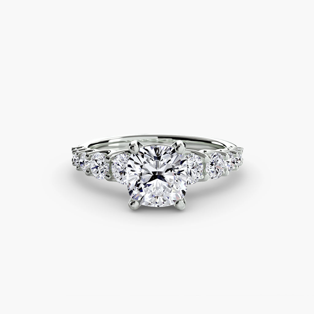 The Graduated Accent Ring engagement ring setting by Palermo Havana & Co.