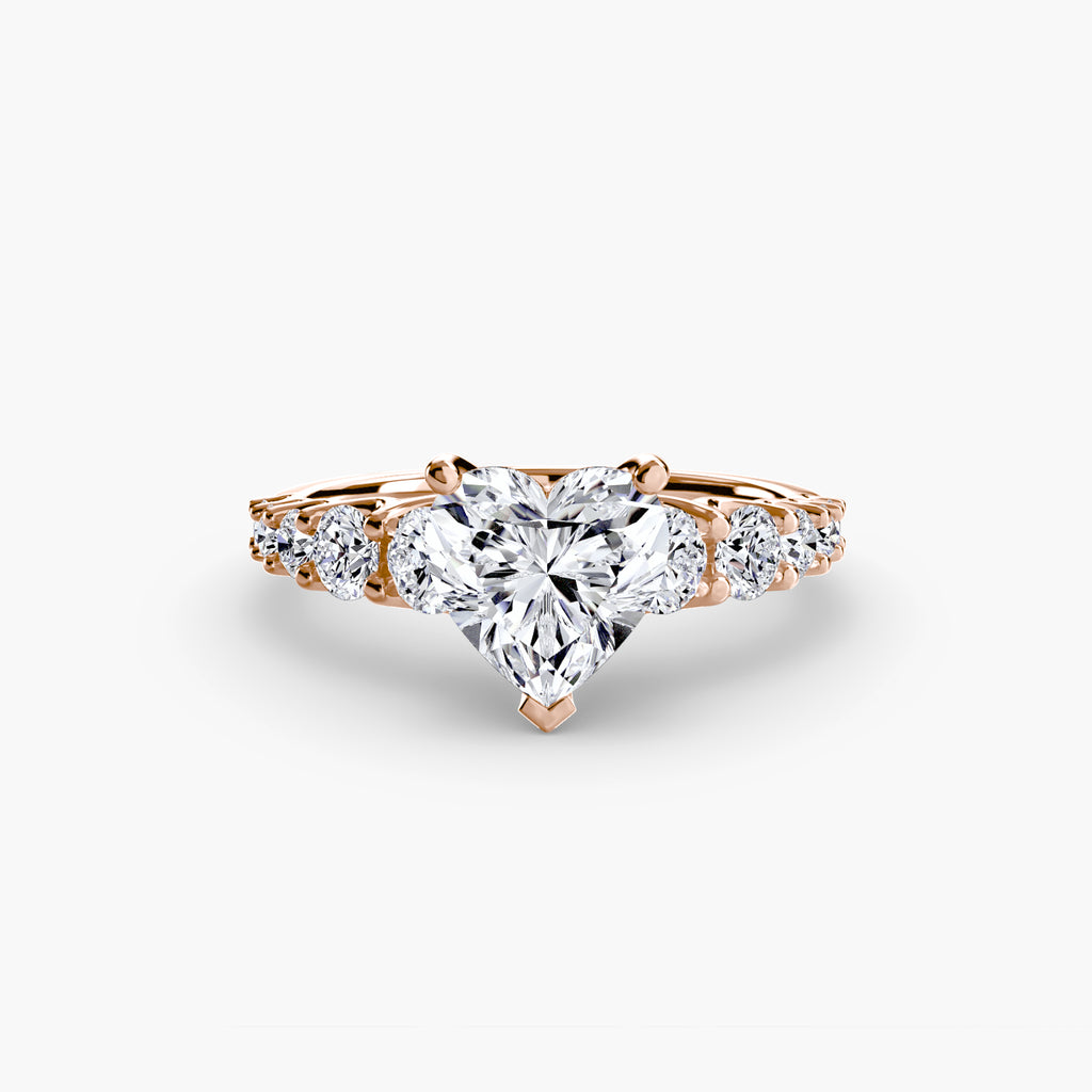 The Graduated Accent Ring engagement ring setting by Palermo Havana & Co.