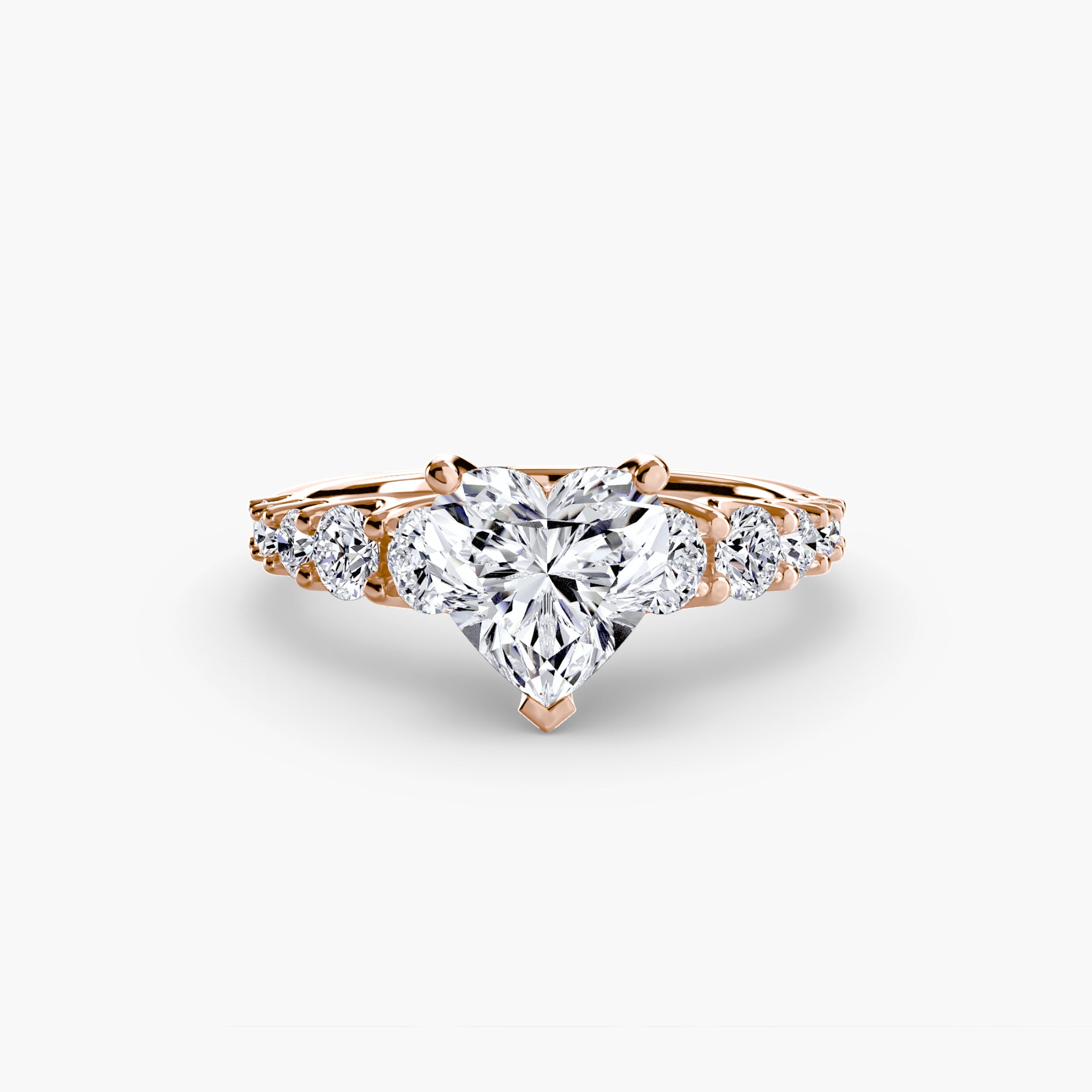 The Graduated Accent Ring engagement ring setting by Palermo Havana & Co.