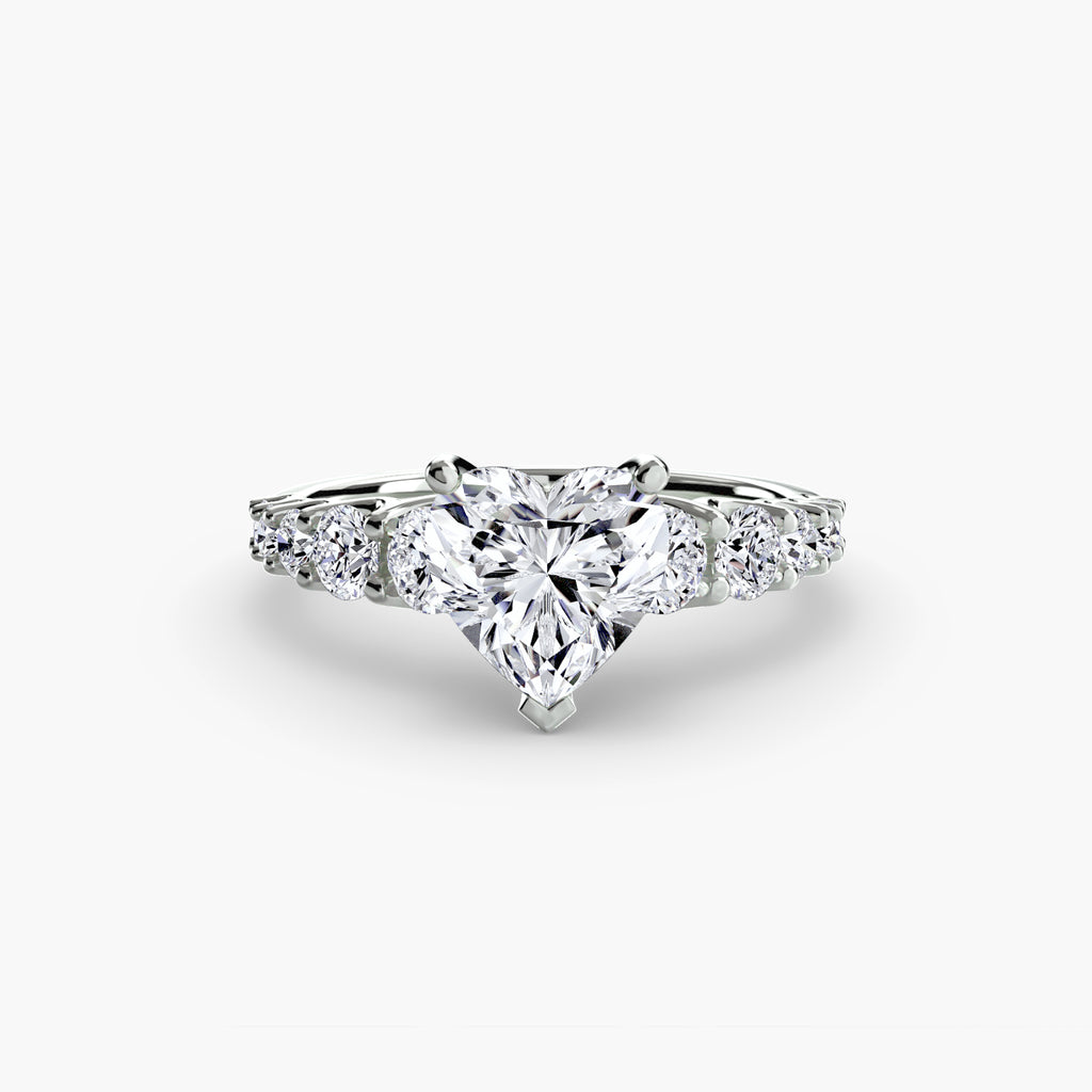 The Graduated Accent Ring engagement ring setting by Palermo Havana and Co.