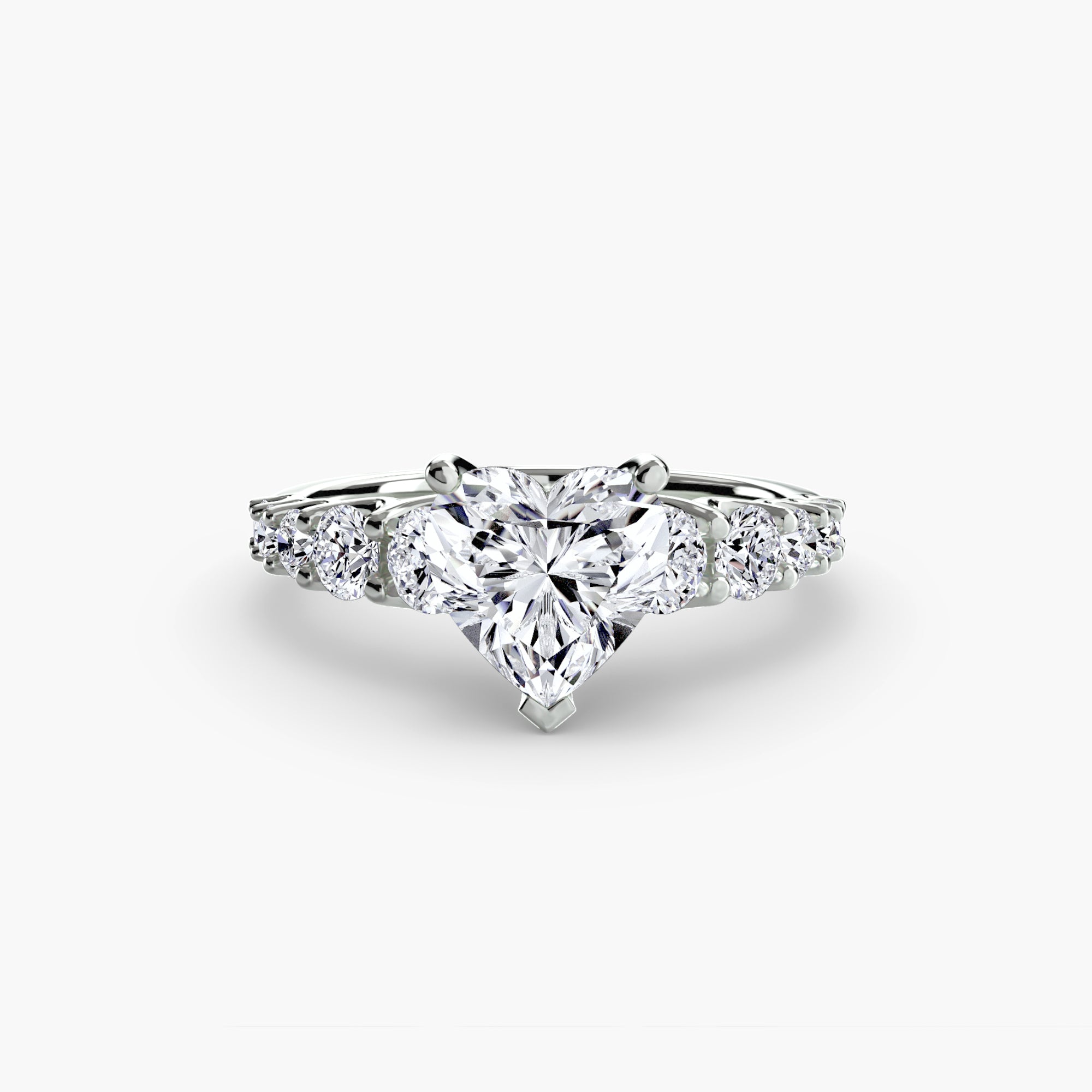 The Graduated Accent Ring engagement ring setting by Palermo Havana & Co.