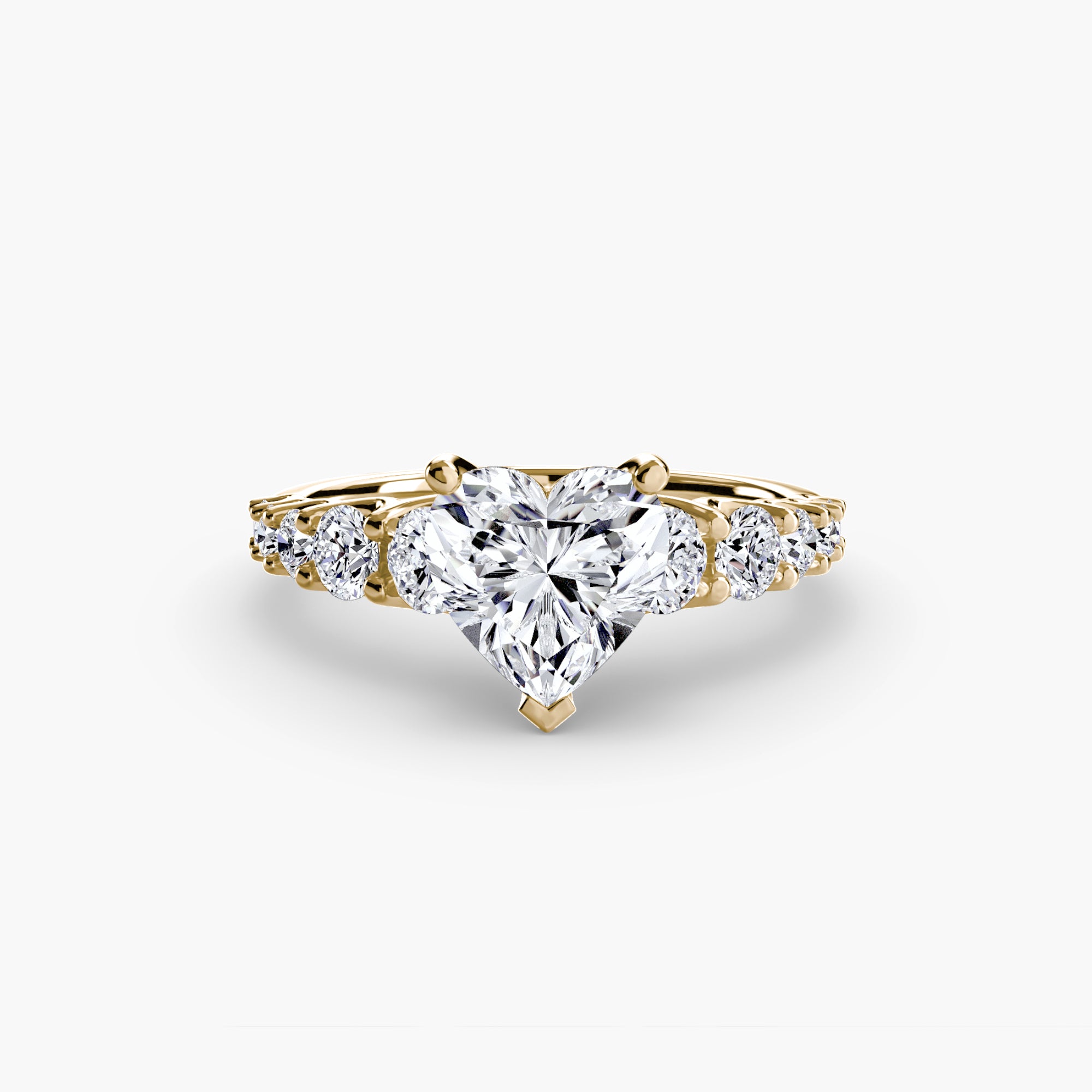 The Graduated Accent Ring engagement ring setting by Palermo Havana & Co.