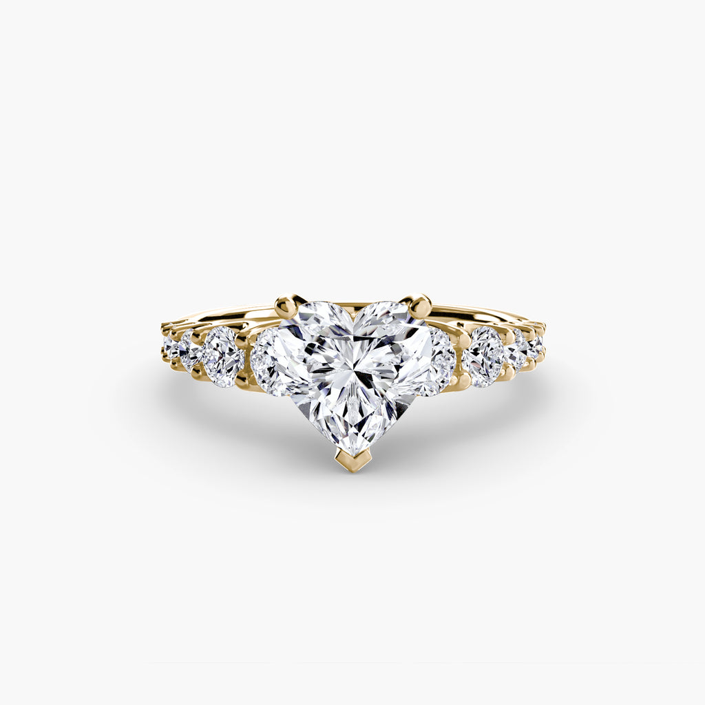 The Graduated Accent Ring engagement ring setting by Palermo Havana & Co.