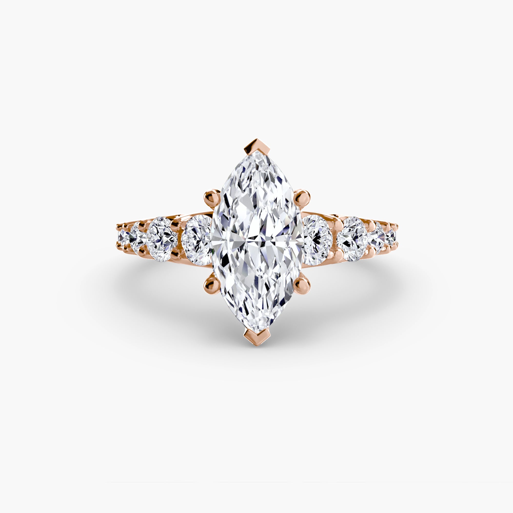 The Graduated Accent Ring engagement ring setting by Palermo Havana & Co.