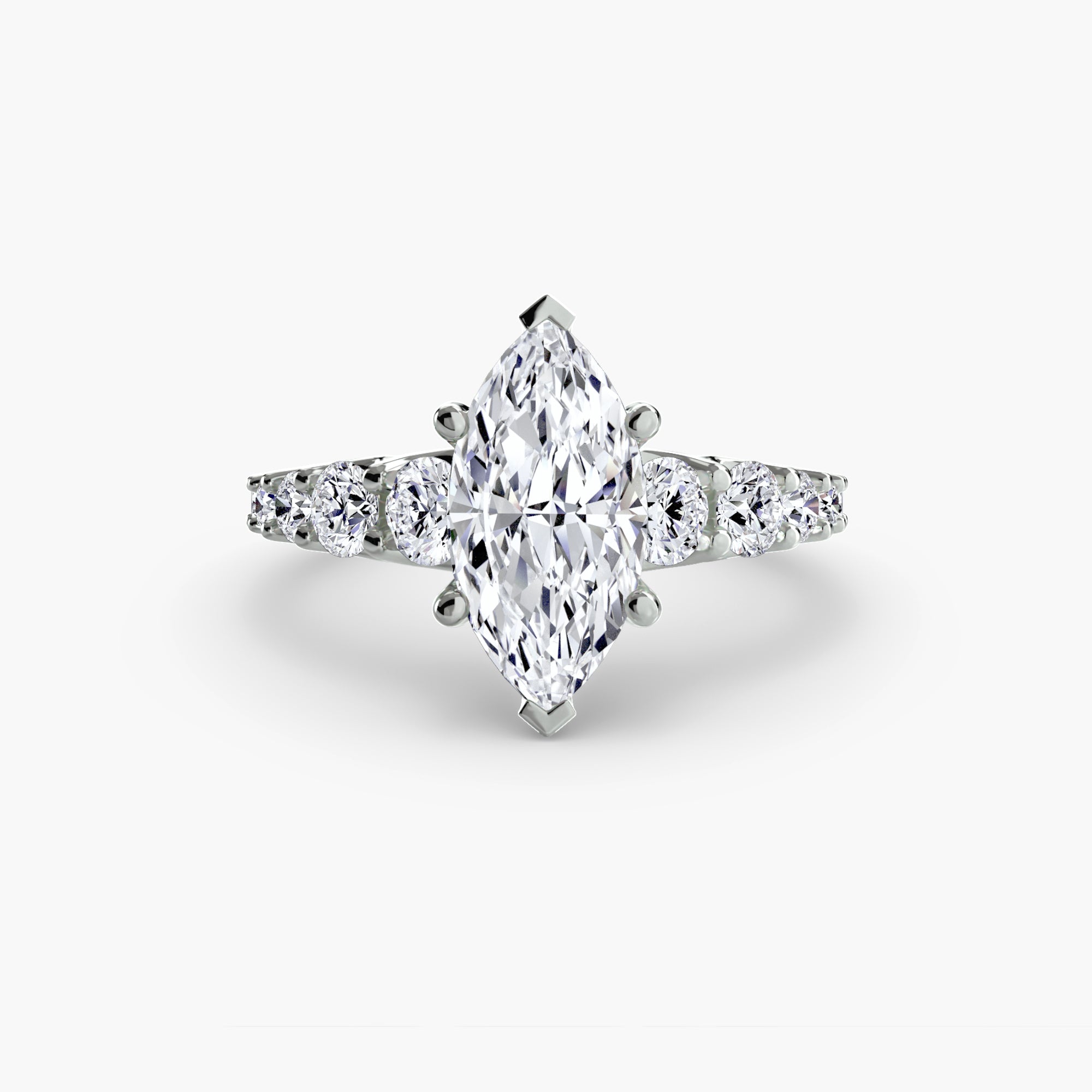 The Graduated Accent Ring engagement ring setting by Palermo Havana & Co.