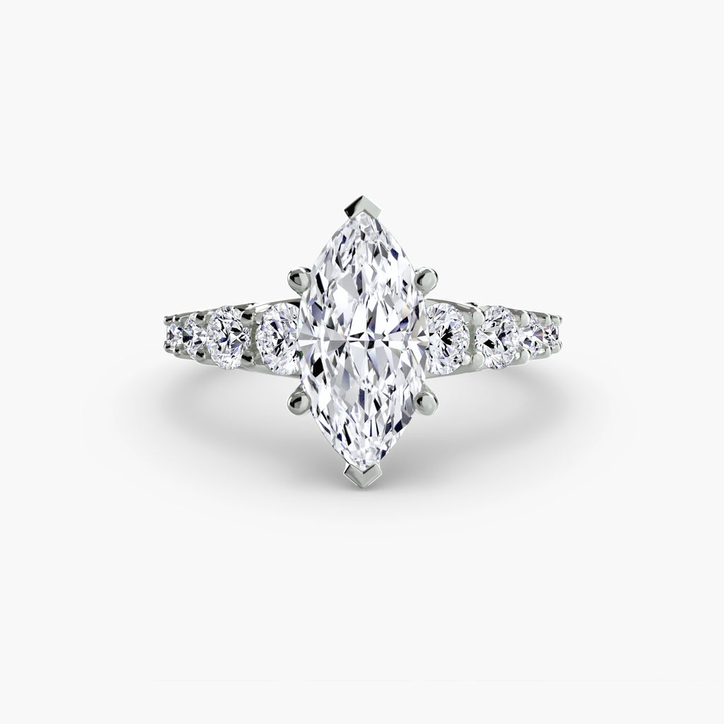The Graduated Accent Ring engagement ring setting by Palermo Havana & Co.