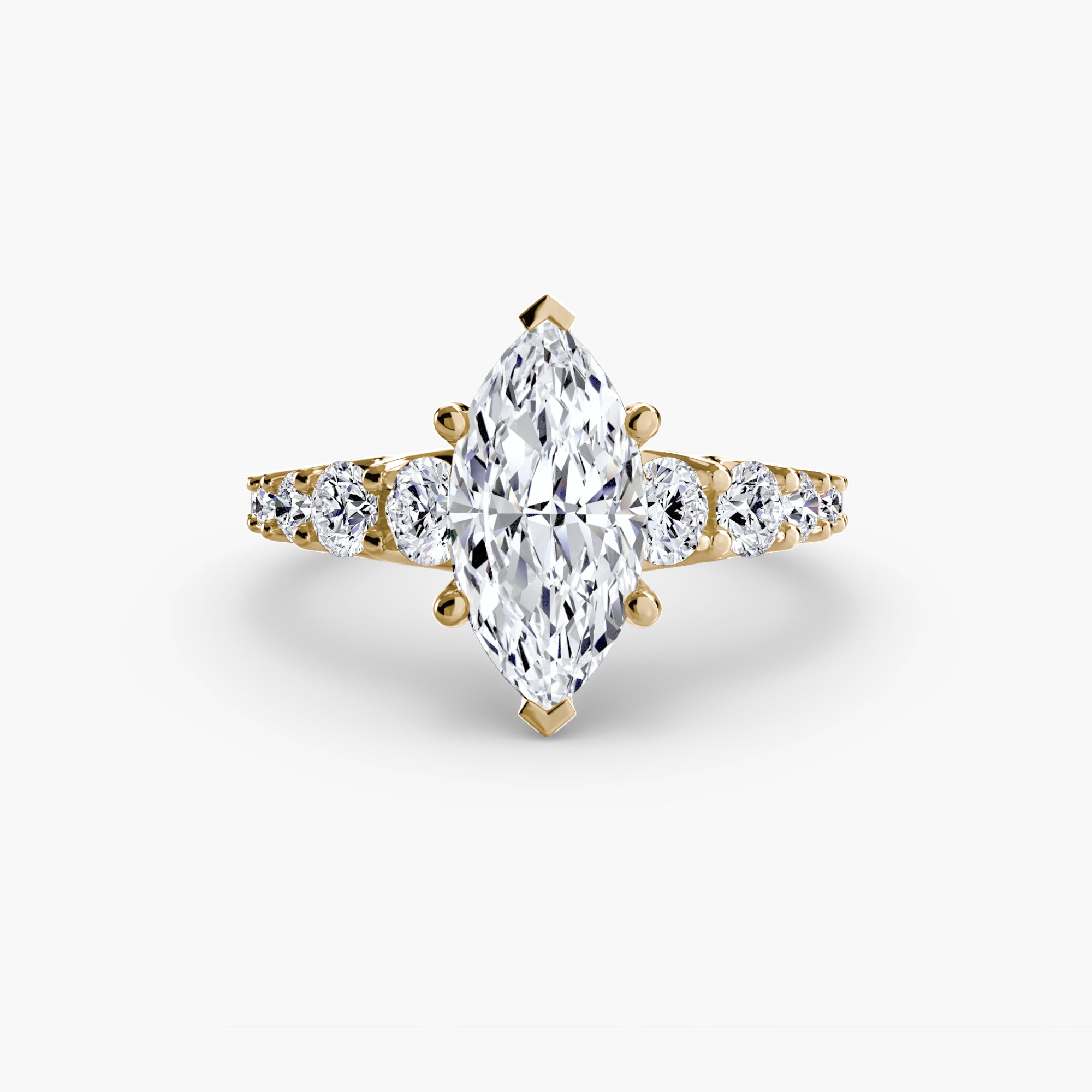 The Graduated Accent Ring engagement ring setting by Palermo Havana & Co.