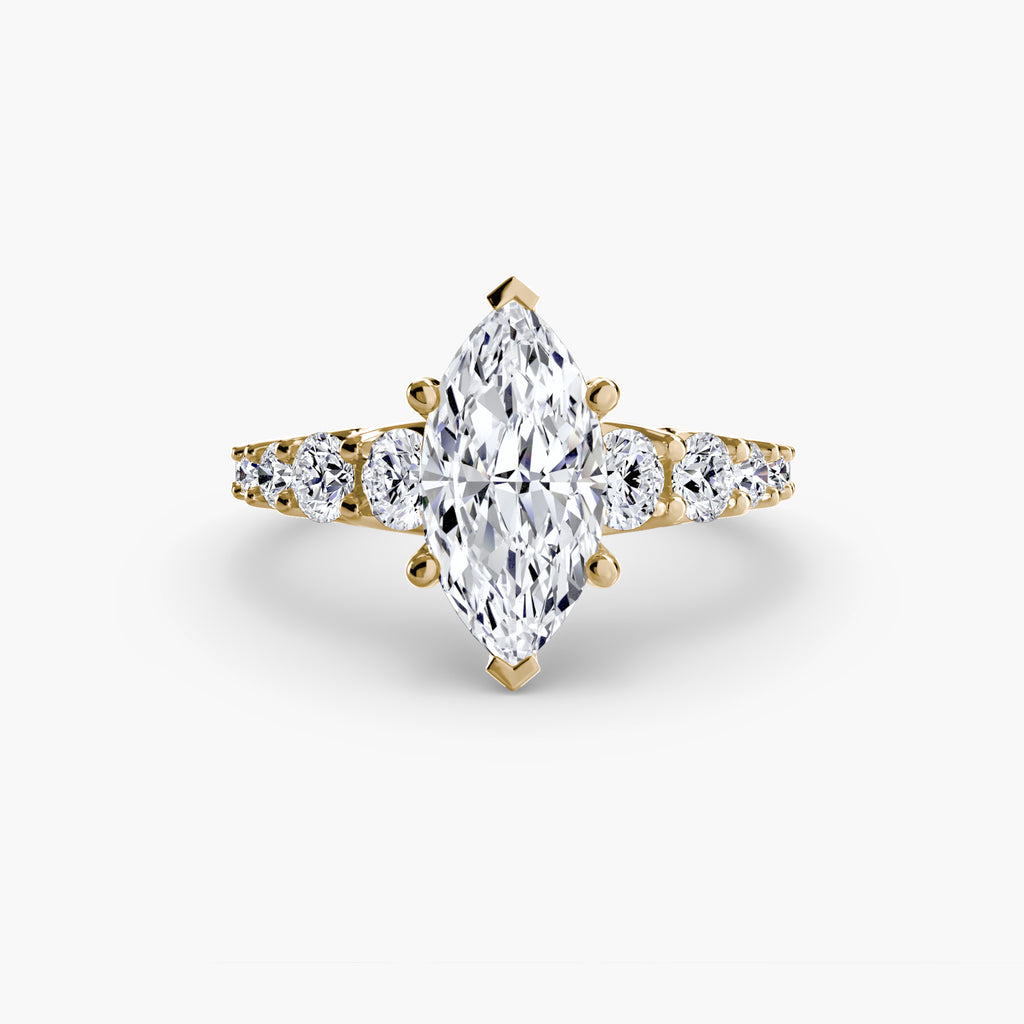 The Graduated Accent Ring engagement ring setting by Palermo Havana & Co.