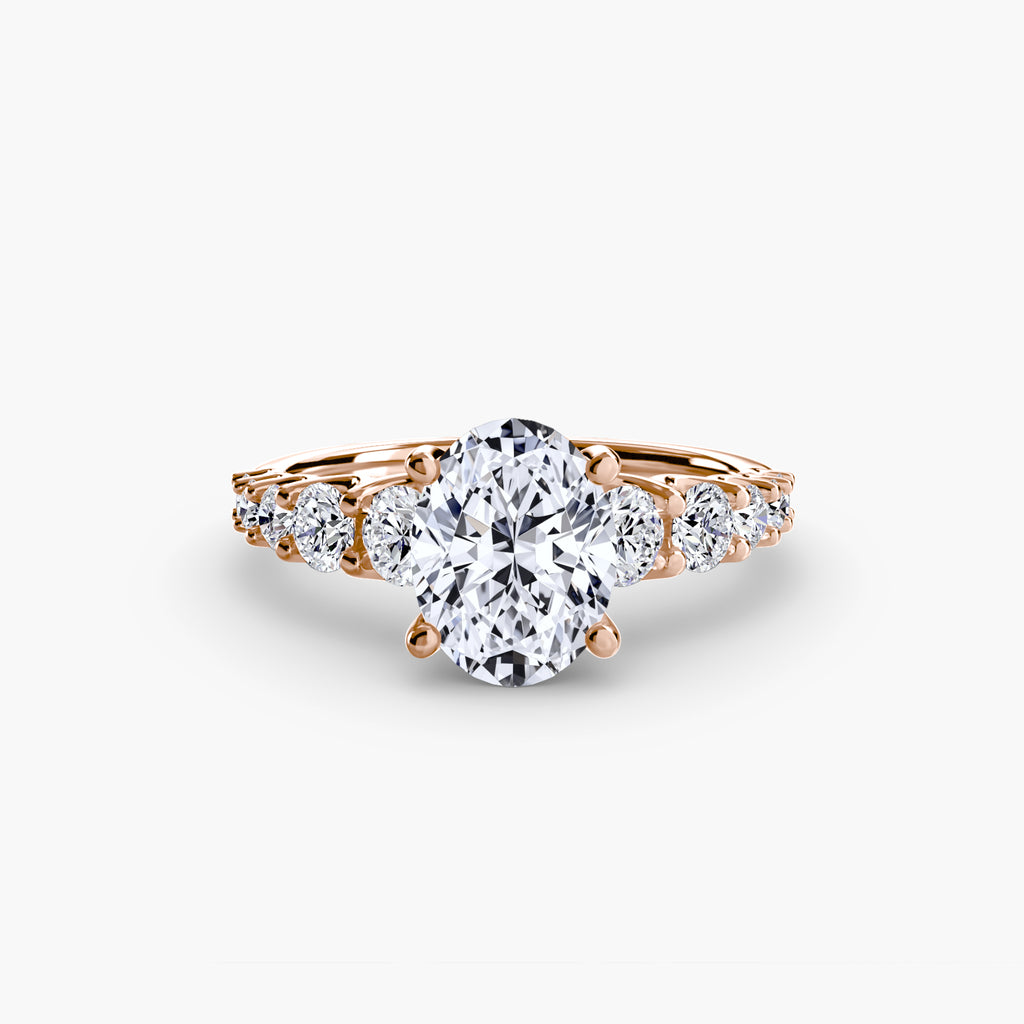 The Graduated Accent Ring engagement ring setting by Palermo Havana & Co.