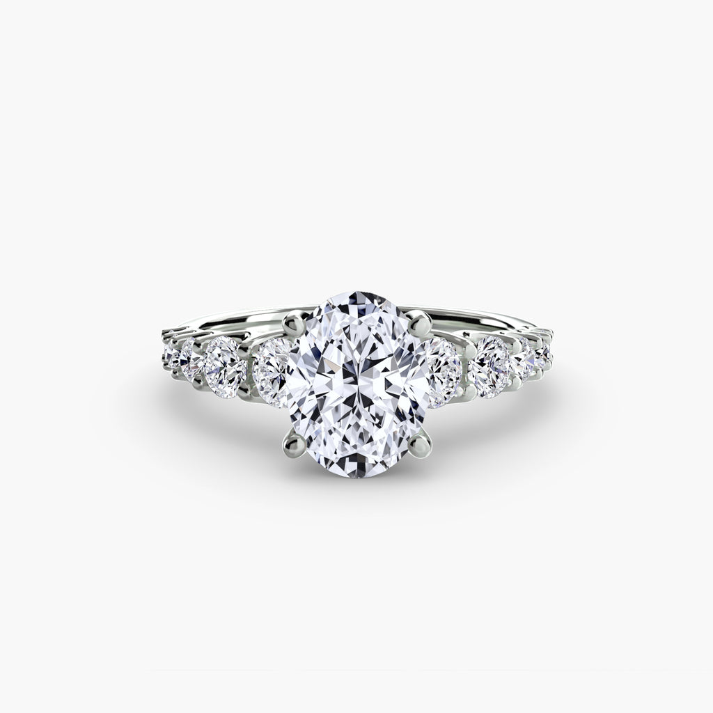 The Graduated Accent Ring engagement ring setting by Palermo Havana and Co.