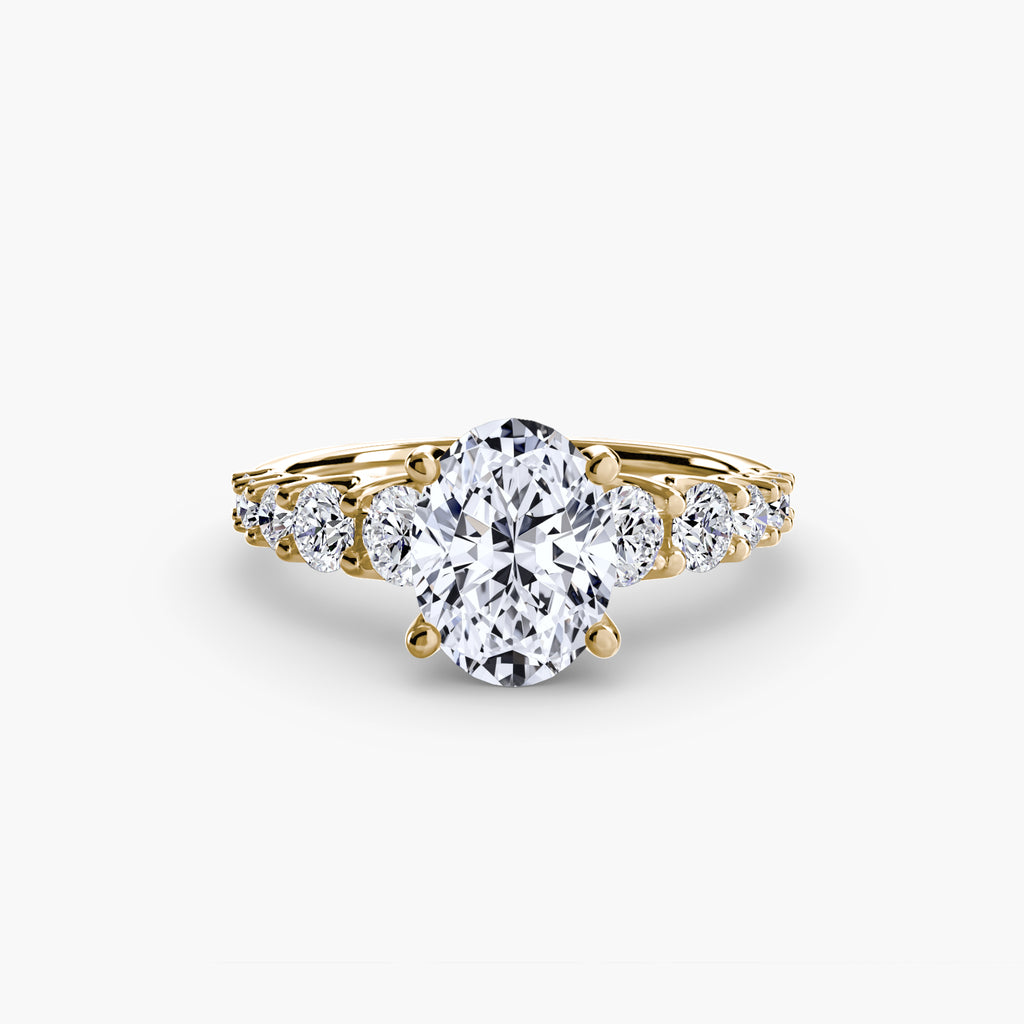 The Graduated Accent Ring engagement ring setting by Palermo Havana & Co.