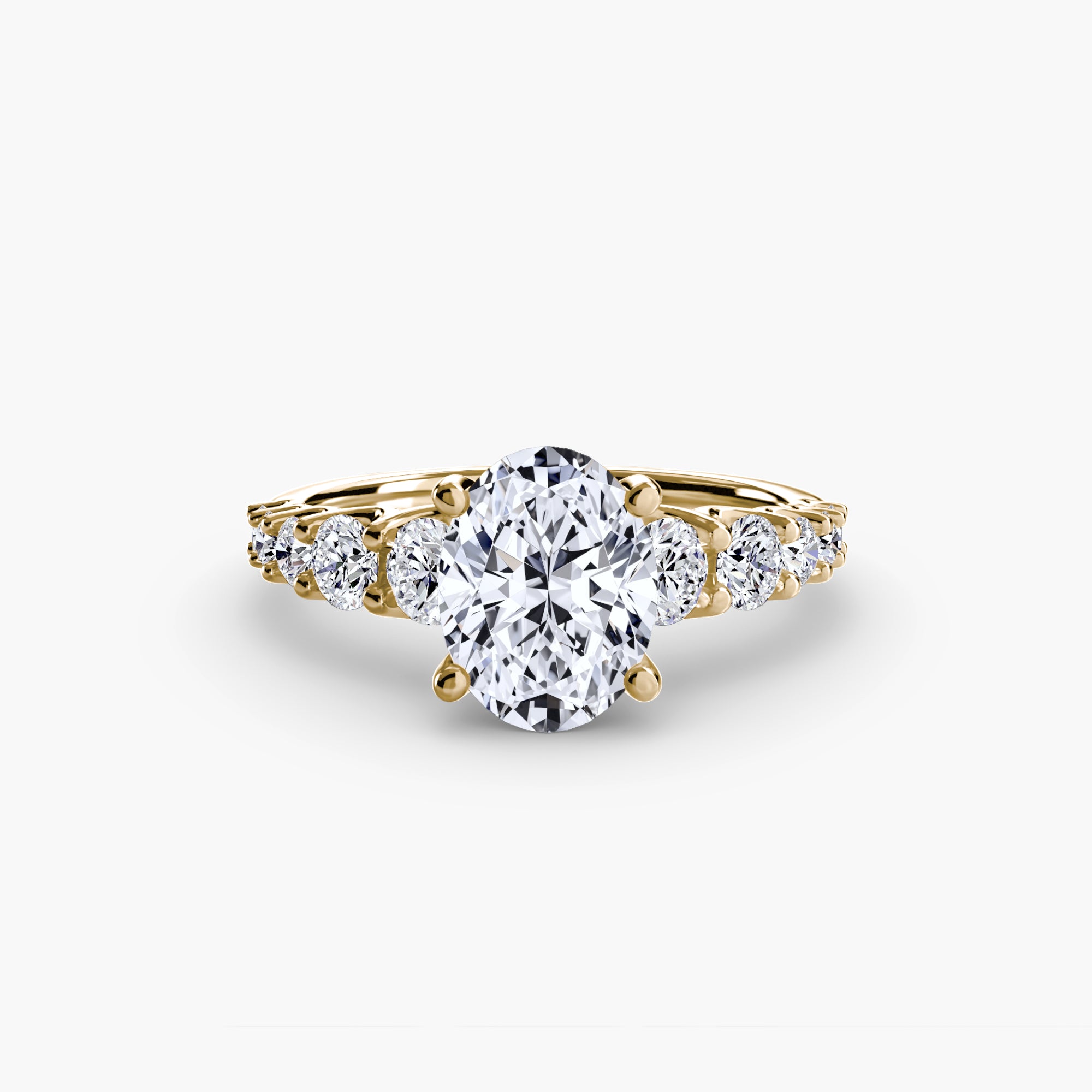 The Graduated Accent Ring engagement ring setting by Palermo Havana & Co.