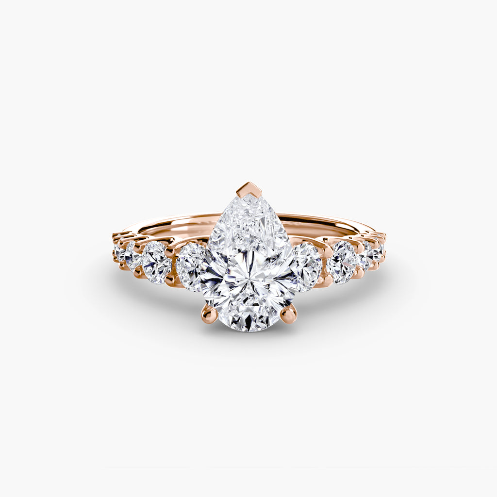 The Graduated Accent Ring engagement ring setting by Palermo Havana & Co.