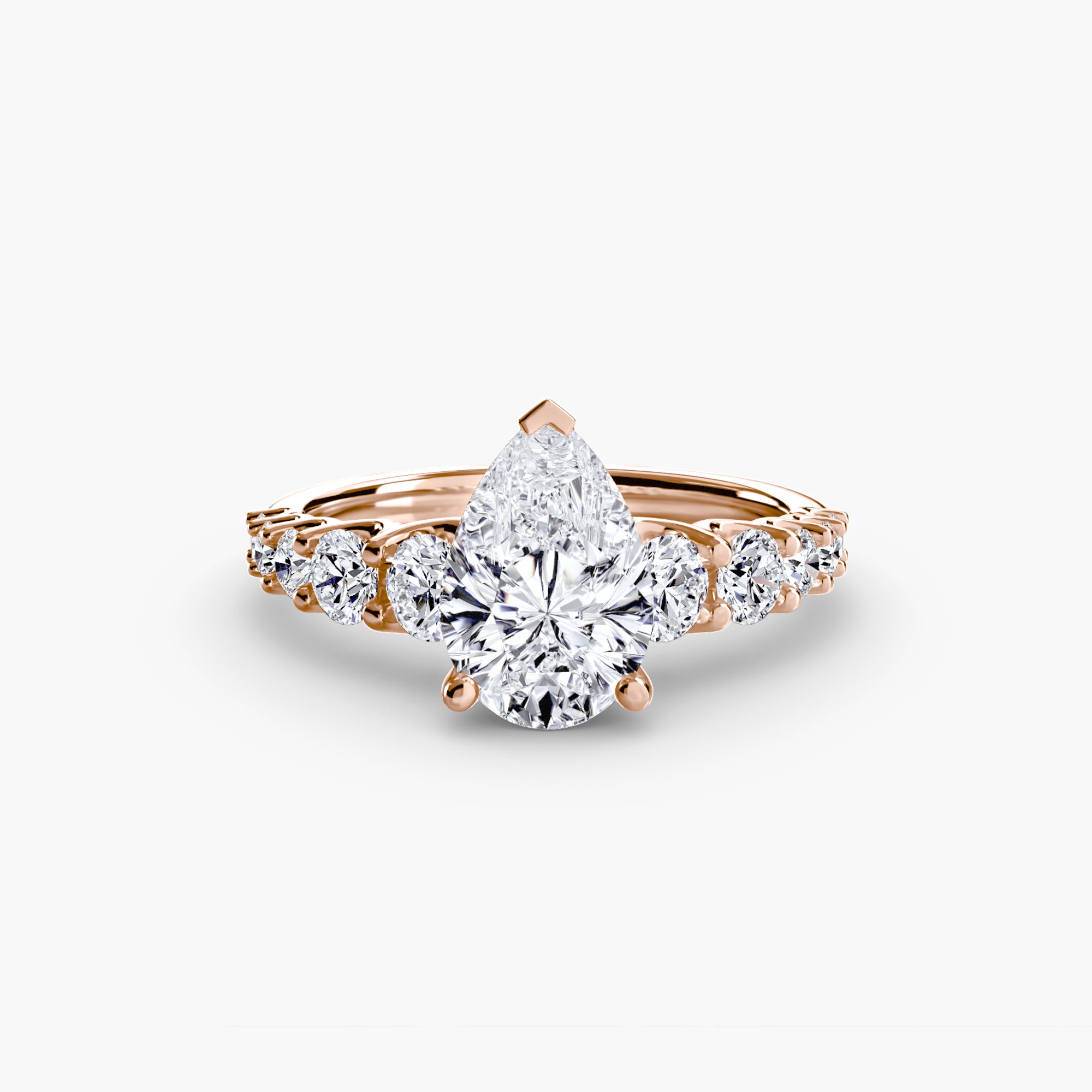 The Graduated Accent Ring engagement ring setting by Palermo Havana & Co.