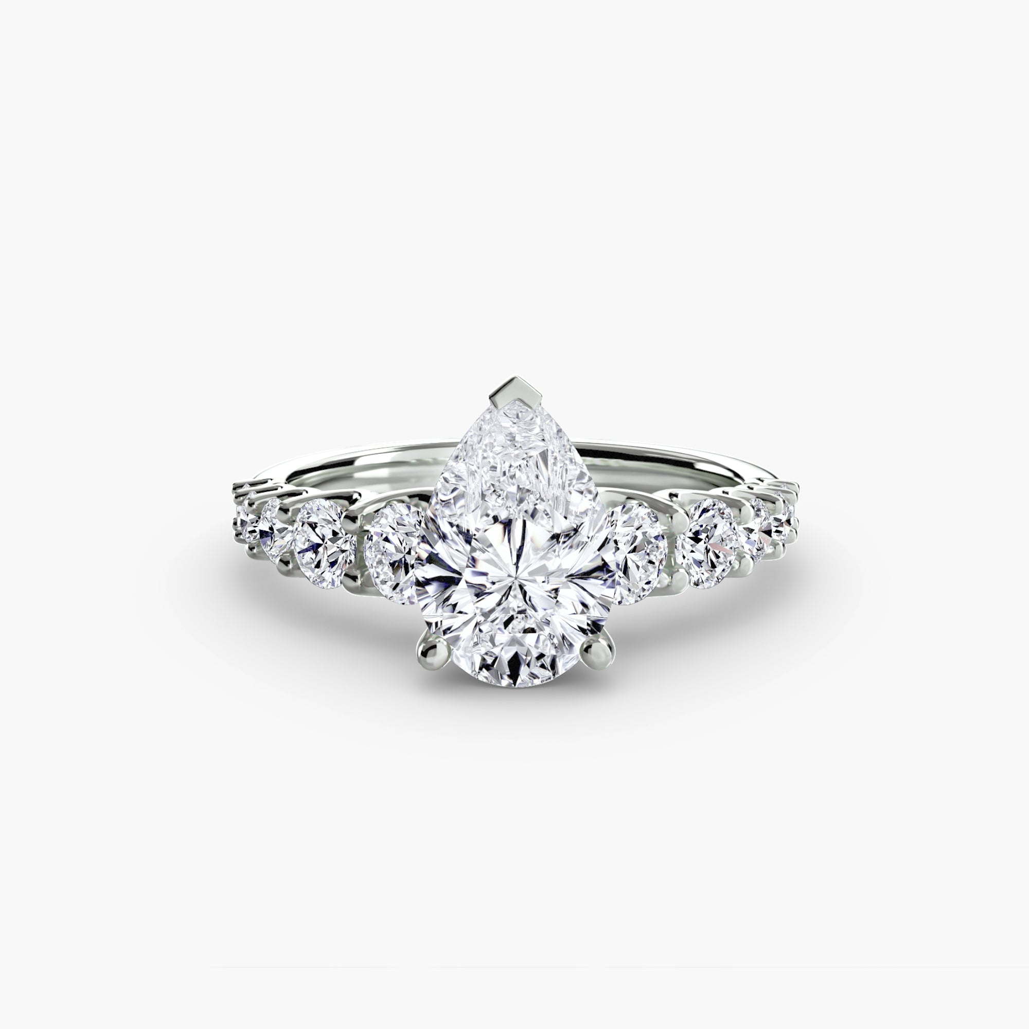 The Graduated Accent Ring engagement ring setting by Palermo Havana & Co.