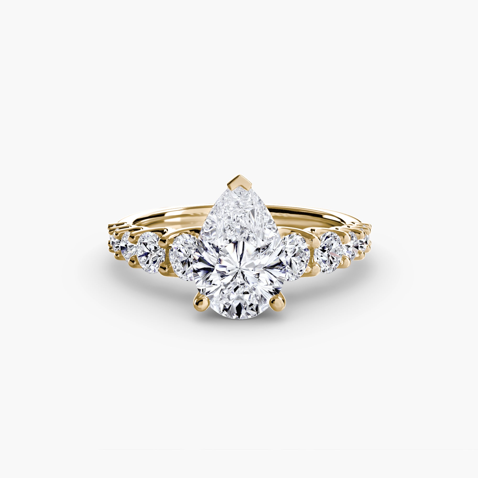 The Graduated Accent Ring engagement ring setting by Palermo Havana & Co.