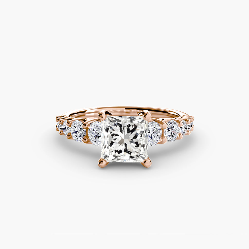 The Graduated Accent Ring engagement ring setting by Palermo Havana & Co.