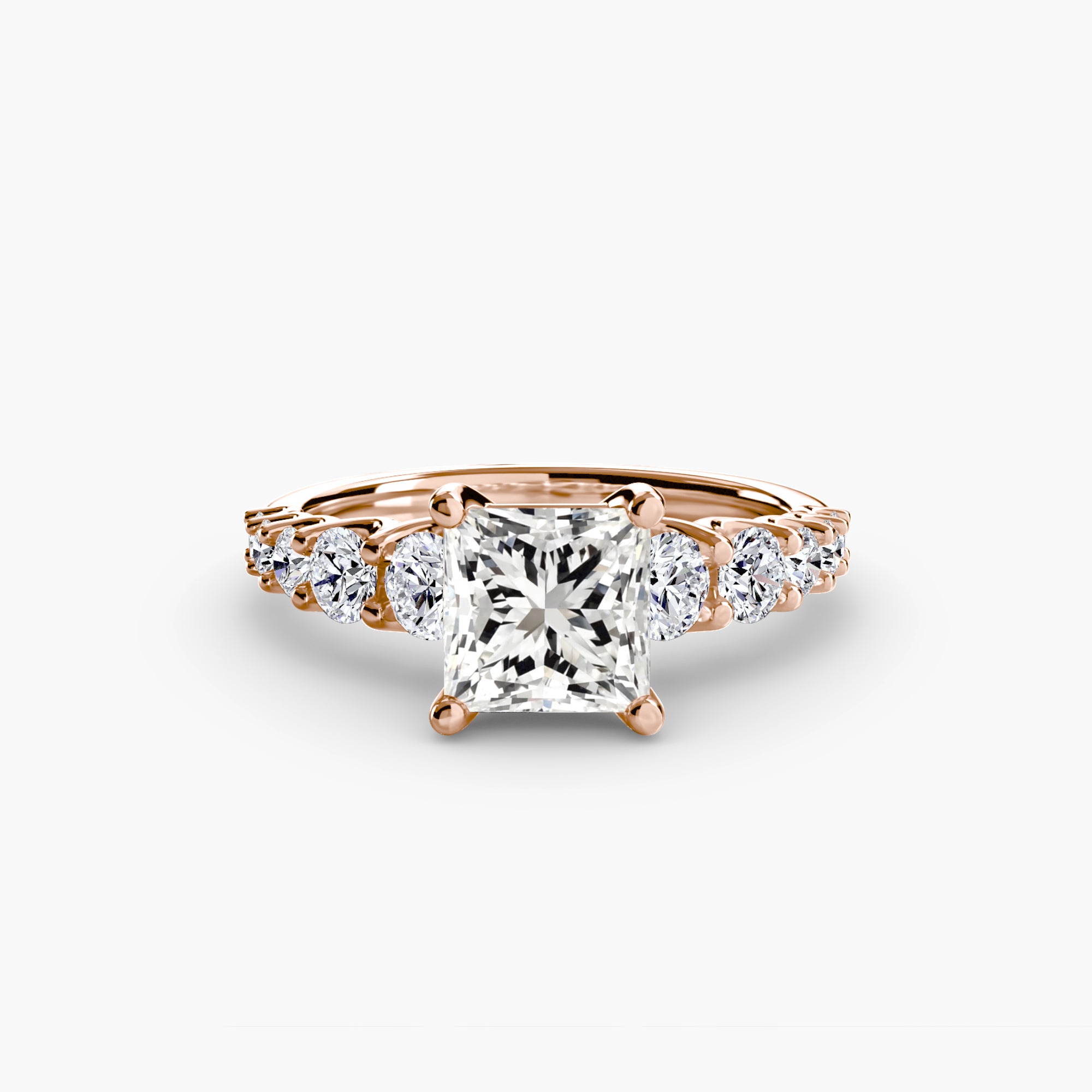 The Graduated Accent Ring engagement ring setting by Palermo Havana & Co.