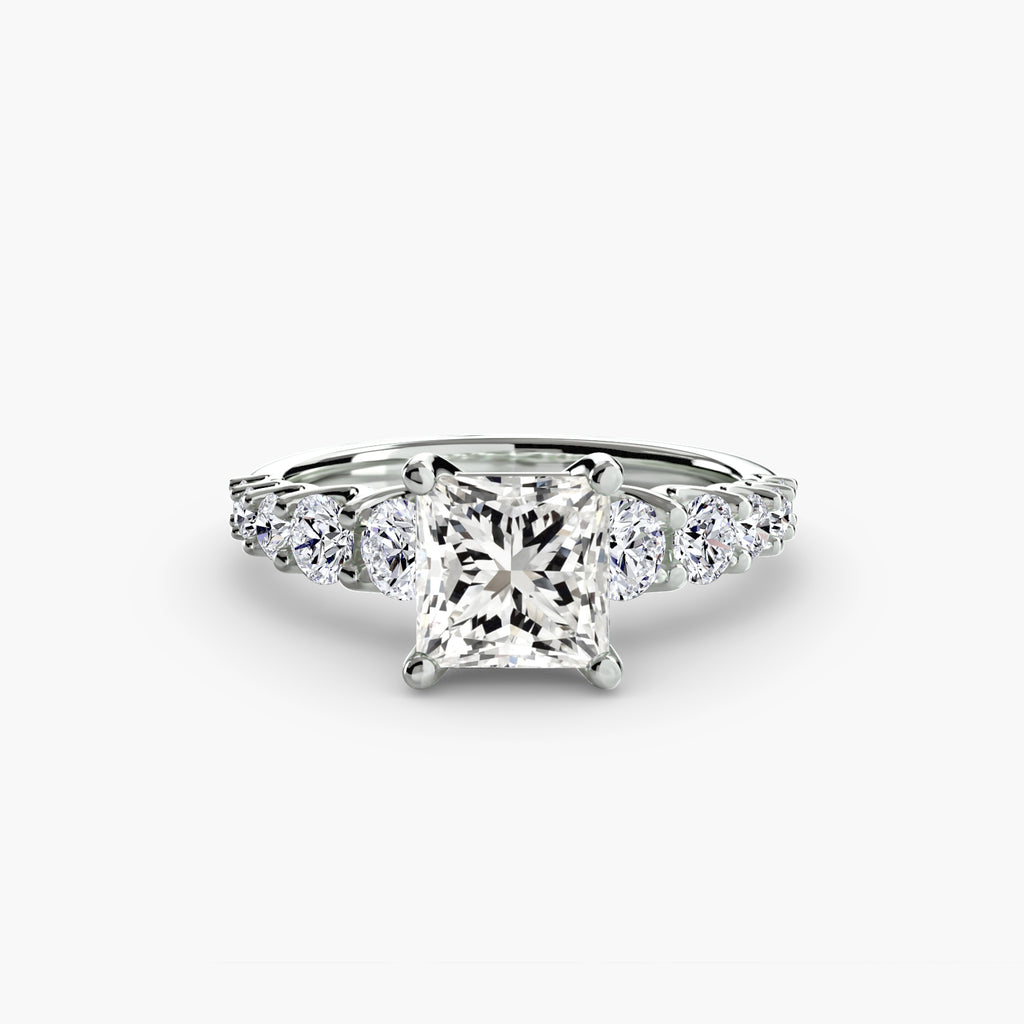 The Graduated Accent Ring engagement ring setting by Palermo Havana & Co.