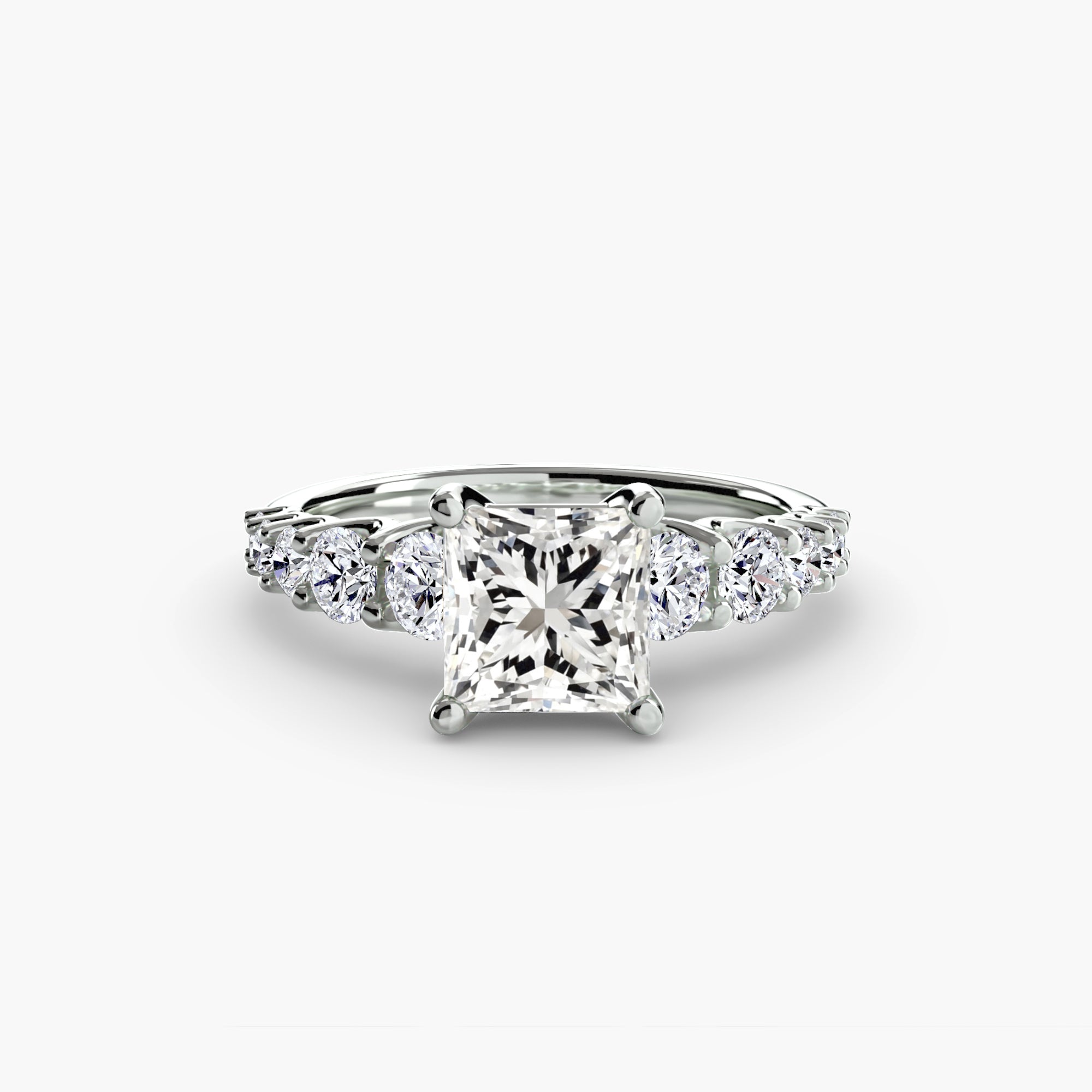 The Graduated Accent Ring engagement ring setting by Palermo Havana & Co.
