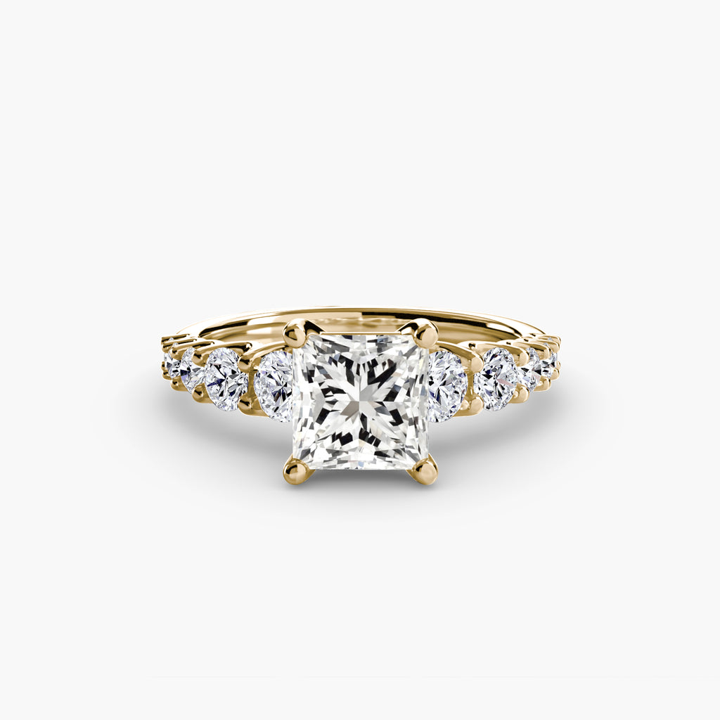 The Graduated Accent Ring engagement ring setting by Palermo Havana & Co.