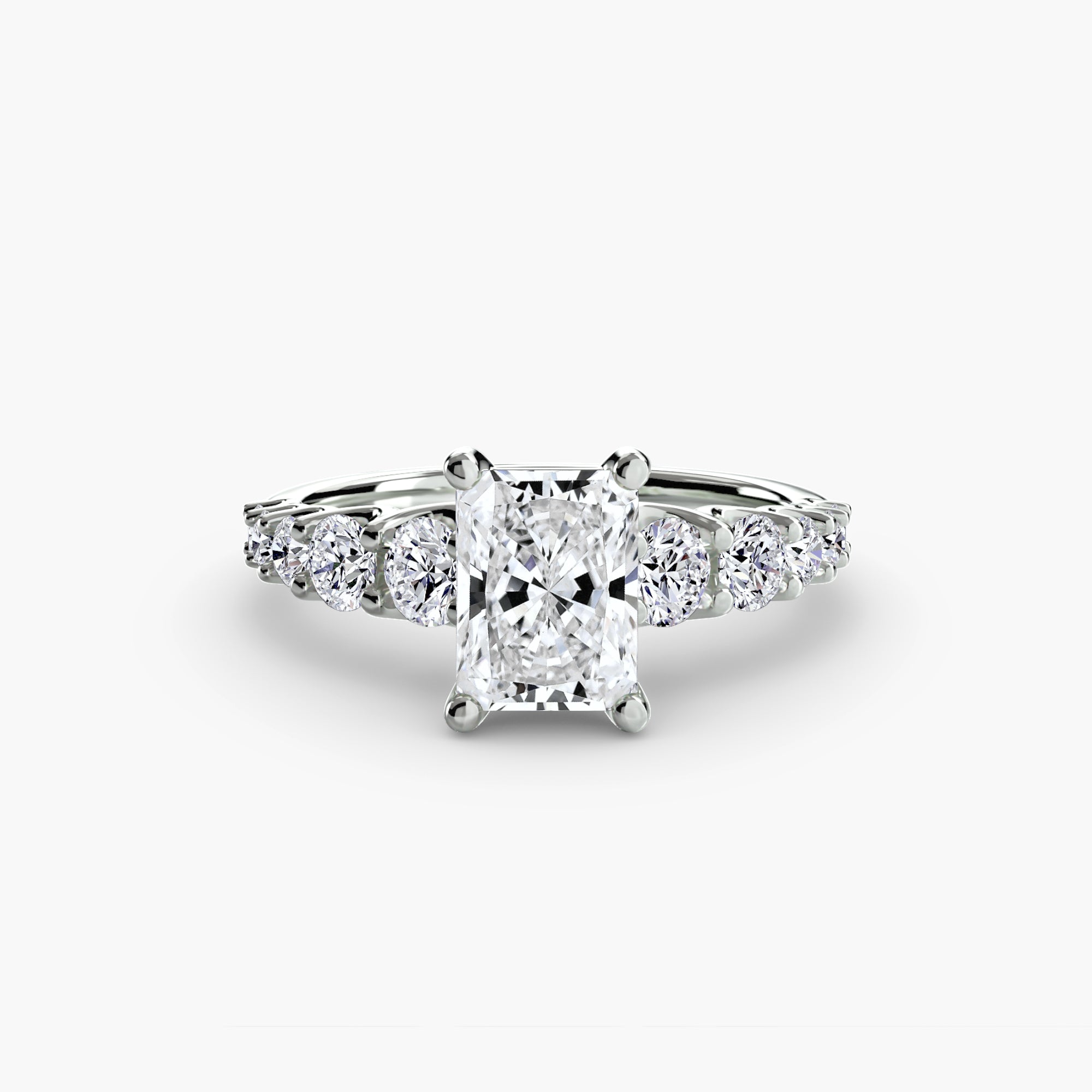 The Graduated Accent Ring engagement ring setting by Palermo Havana & Co.