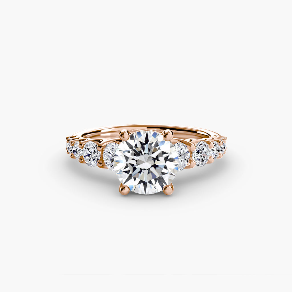 The Graduated Accent Ring engagement ring setting by Palermo Havana & Co.