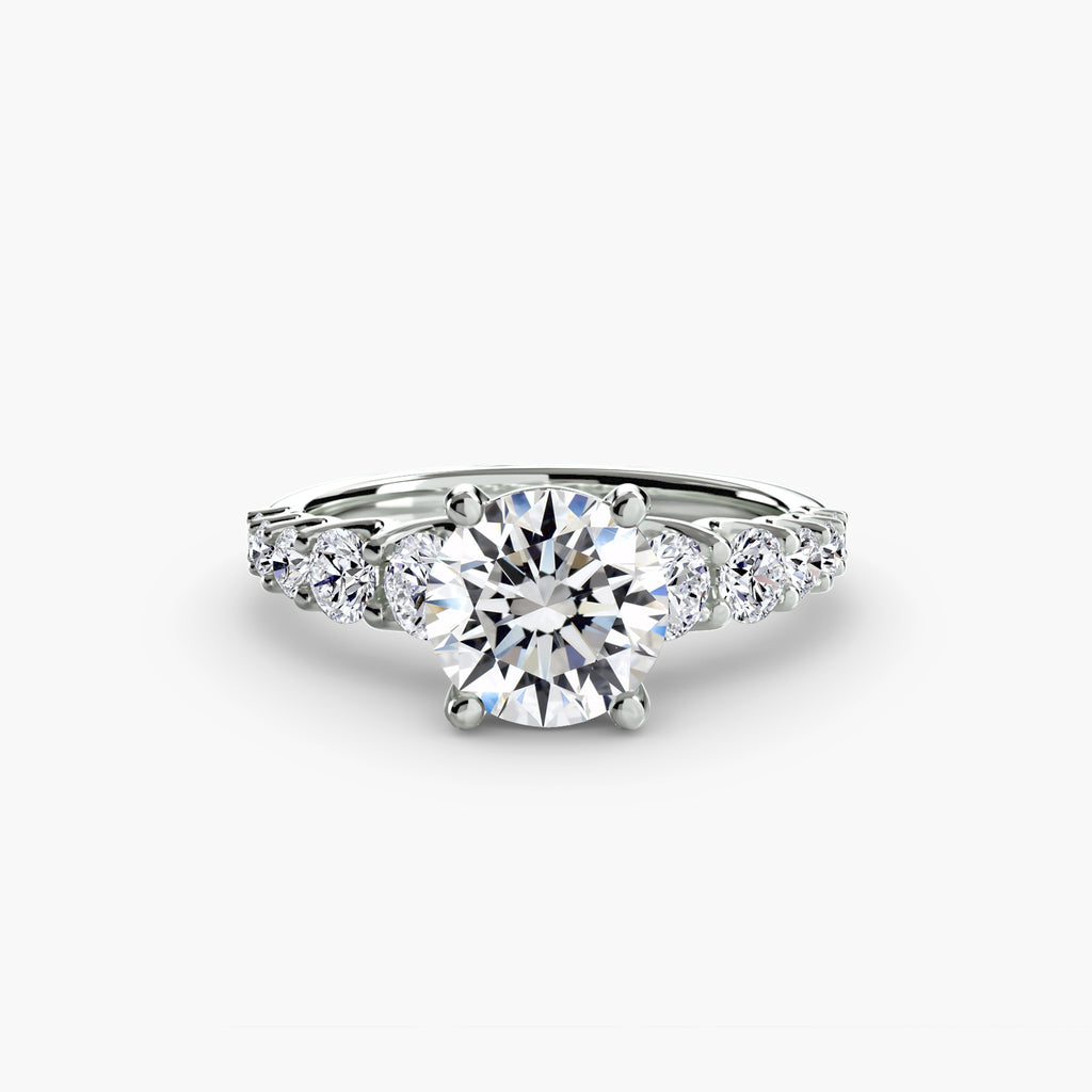 The Graduated Accent Ring engagement ring setting by Palermo Havana & Co.