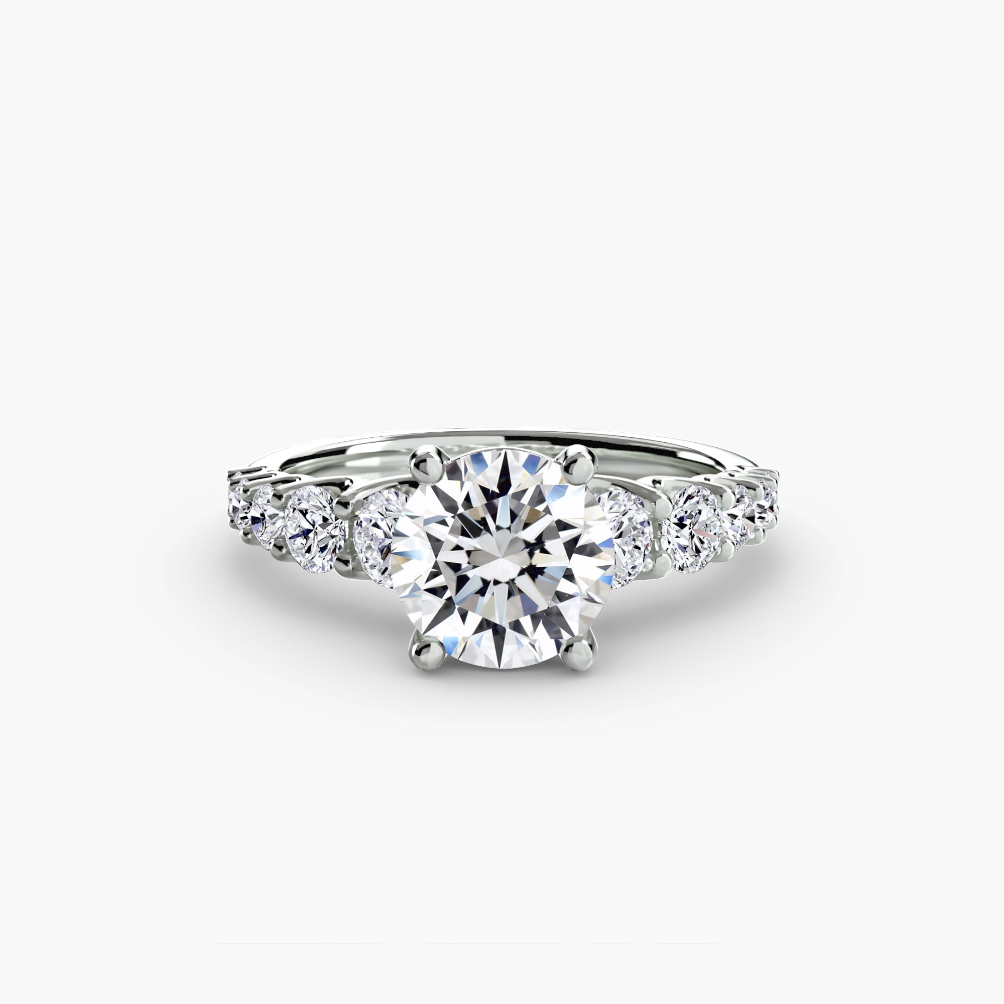 The Graduated Accent Ring engagement ring setting by Palermo Havana & Co.