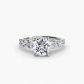The Graduated Accent Ring engagement ring setting by Palermo Havana & Co.