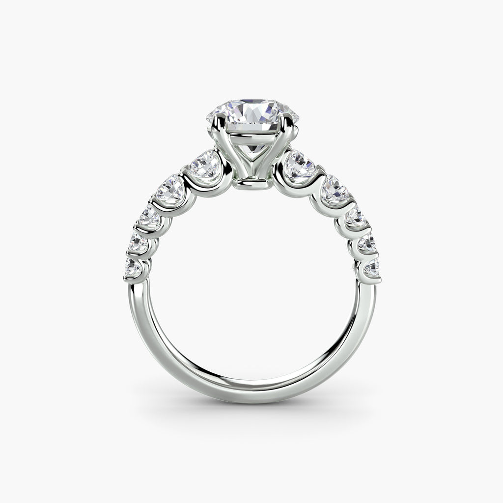 The Graduated Accent Ring engagement ring setting by Palermo Havana and Co.
