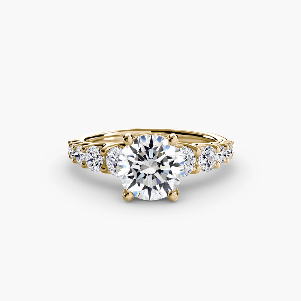 The Graduated Accent Ring engagement ring setting by Palermo Havana & Co.