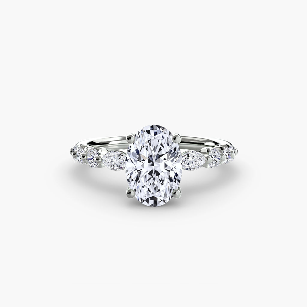 The Tiered Accent Ring engagement ring setting by Palermo Havana and Co.