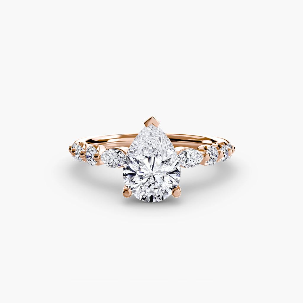The Tiered Accent Ring engagement ring setting by Palermo Havana & Co.