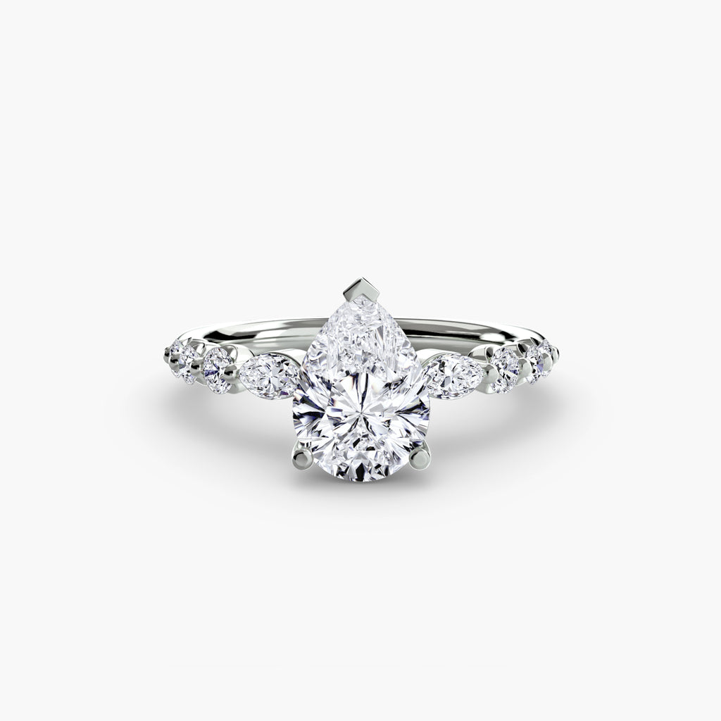 The Tiered Accent Ring engagement ring setting by Palermo Havana and Co.