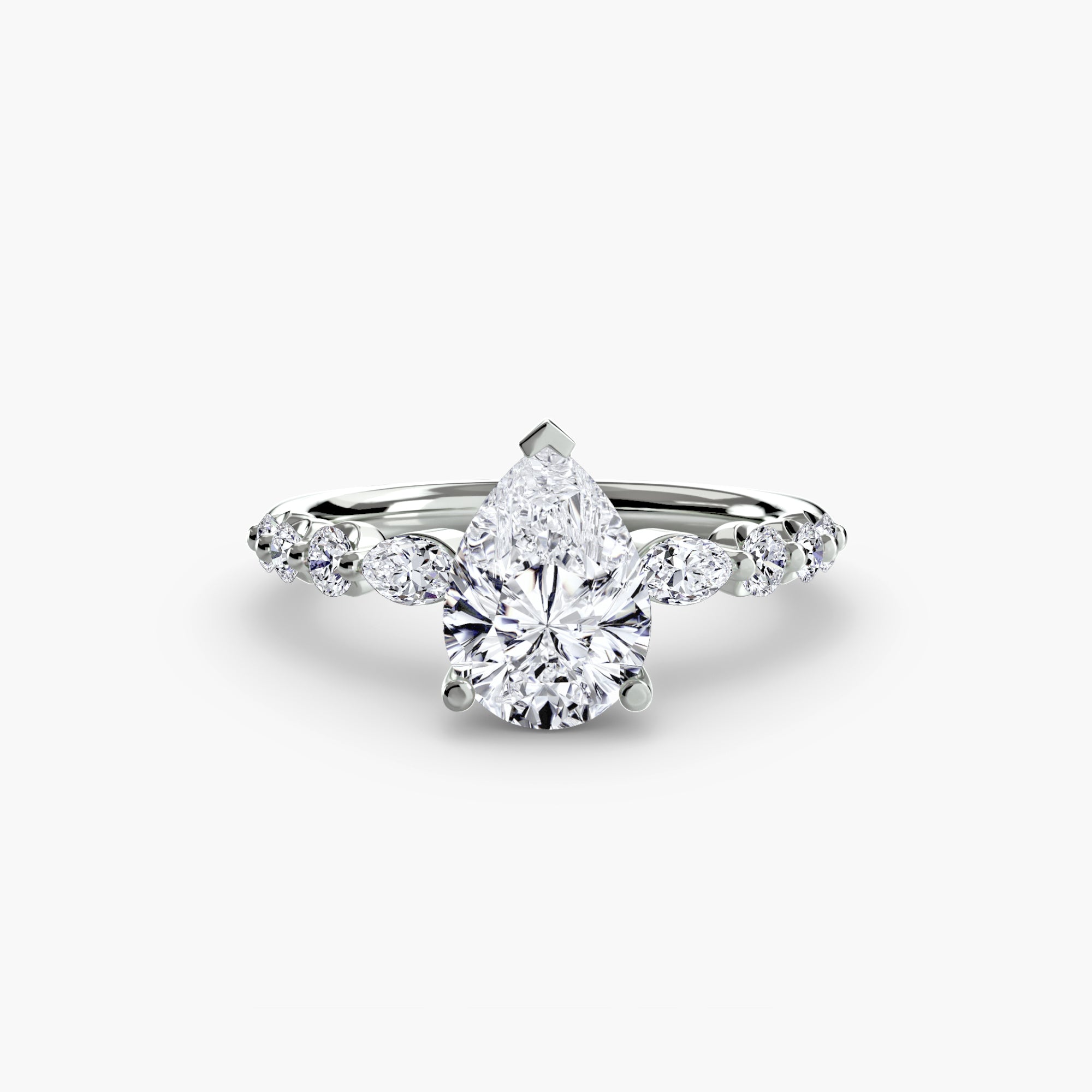 The Tiered Accent Ring engagement ring setting by Palermo Havana & Co.
