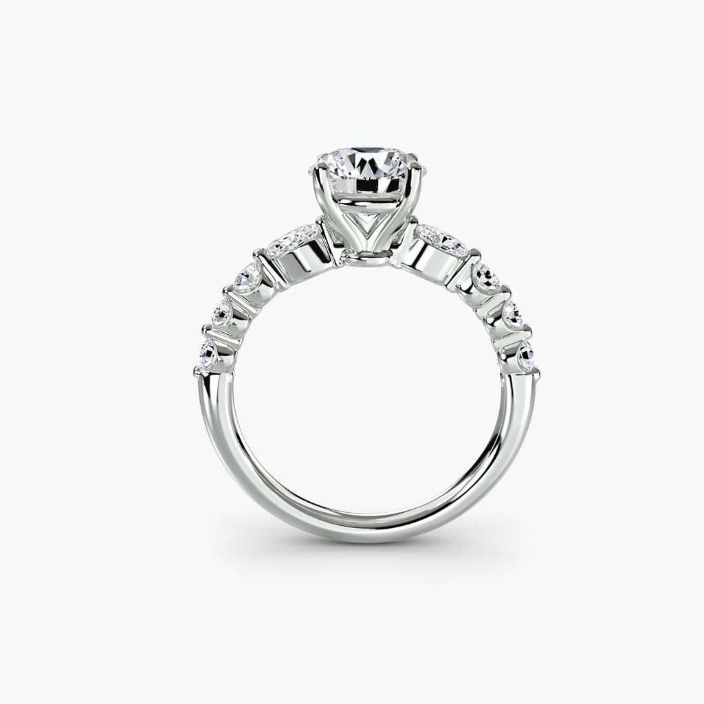The Tiered Accent Ring engagement ring setting by Palermo Havana and Co.