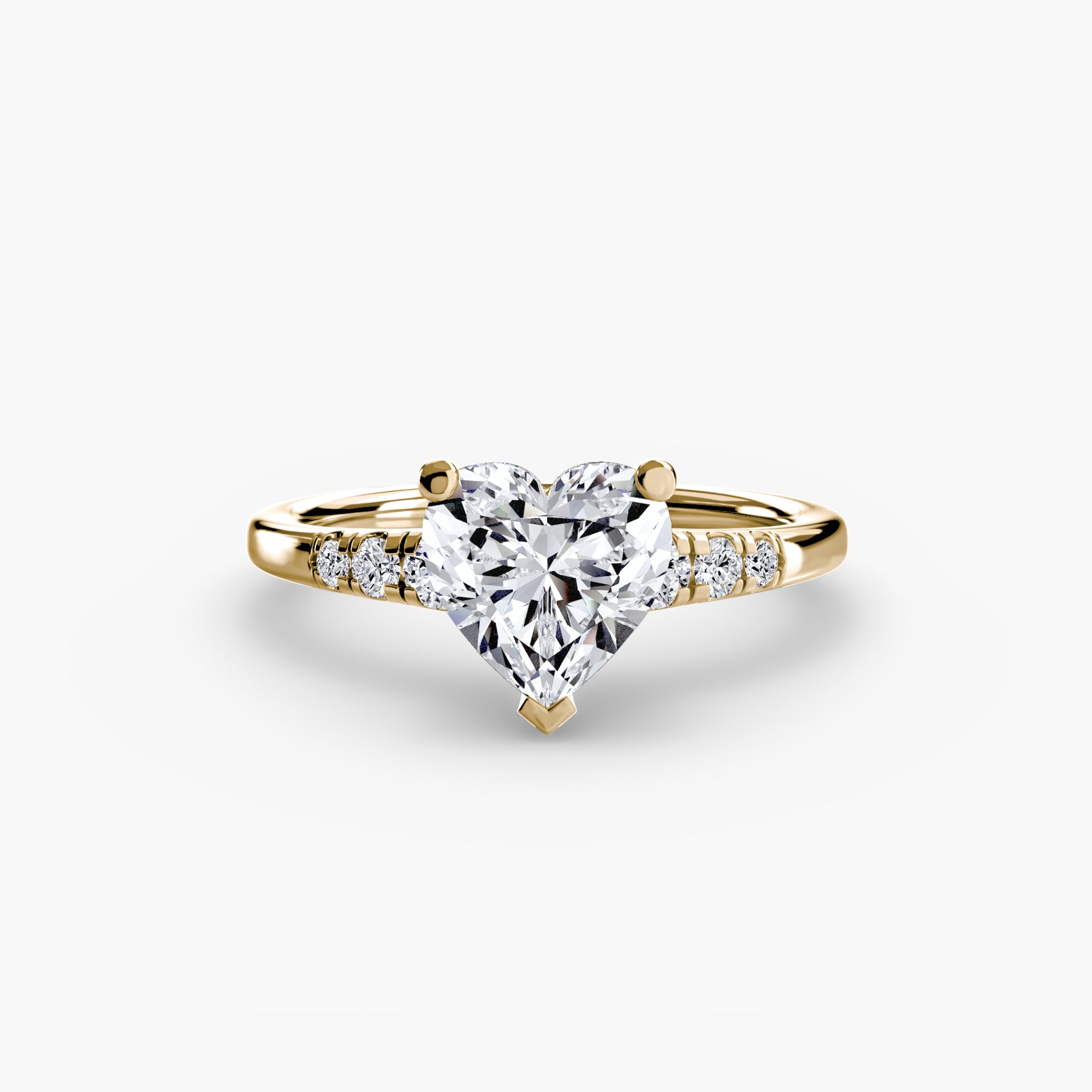 Solitaire with Shoulder Accents