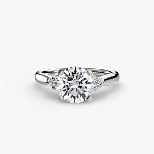 Cluster Shoulder Solitaire engagement ring setting by Palermo Havana and Co.