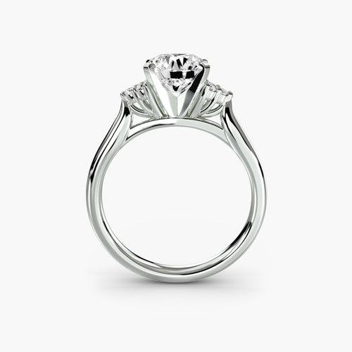 Cluster Shoulder Solitaire engagement ring setting by Palermo Havana and Co.