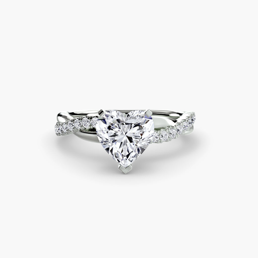 The Emerald Twist Pavé Ring