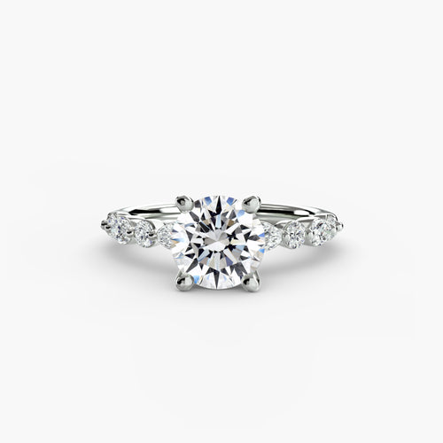Eternity Pave Solitaire engagement ring setting by Palermo Havana and Co.