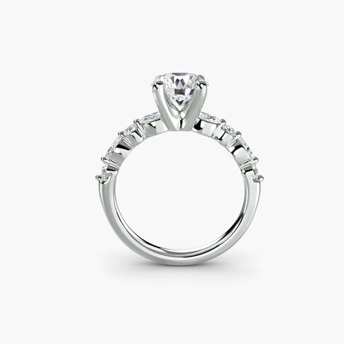 Eternity Pave Solitaire engagement ring setting by Palermo Havana and Co.